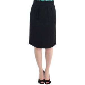 Cavalli Black wool pencil Women's skirt